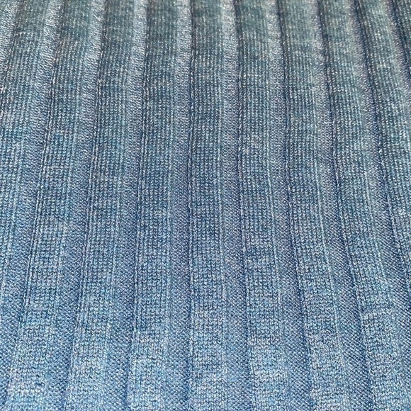 Ava & Viv shirt sleeveless one shoulder knit rubbed‎ blue 4x stretch NEW - Picture 2 of 4